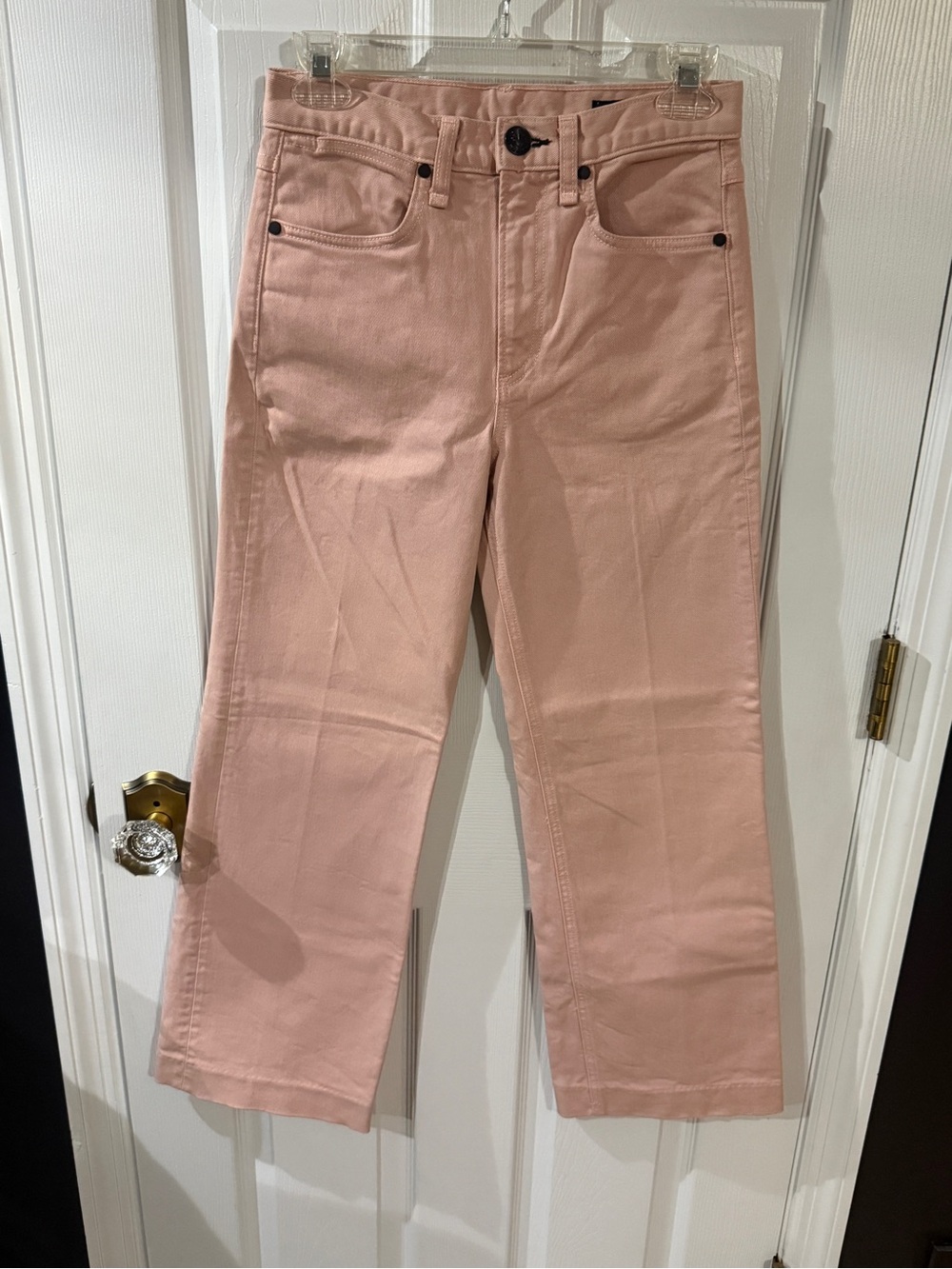 Rag & Bone Pink High-Rise Straight Jeans